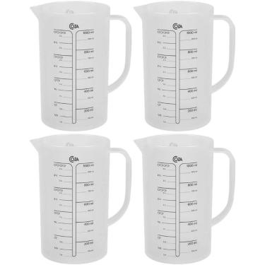Imagem de Kit 4 Jarras Medidoras Plástica 1L Coza Cozy Copo Graduado para Receitas