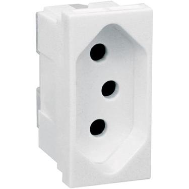 Imagem de Módulo de Tomada 2 Polos + Terra 20a Branco