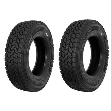 Imagem de Kit 2 Pneus 215/75R17.5 Borrachudo Misto 16 Lonas 135/133J Robusto A2 Xbri