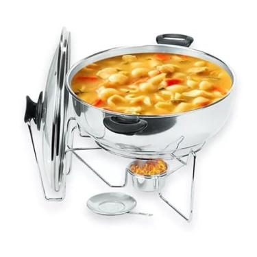 Imagem de Rechaud Panela De Alumínio Para Buffet Festas Com Tampa 6.5 Litros