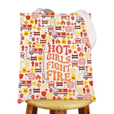 Imagem de G2TUP Sacola de bombeiro, presentes para bombeiros, presentes para bombeiros, meninas quentes, luta contra incêndios, bolsa de ombro (Fight Fire)