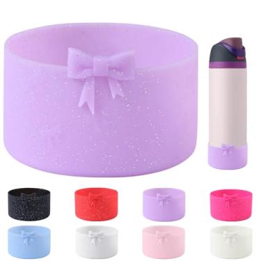 Imagem de DEWJDFSC Bota protetora de silicone compatível com Owala 947 ml, protetor de proteção inferior para garrafas de água de aço inoxidável FreeSip, Twist e Flip (Roxo)