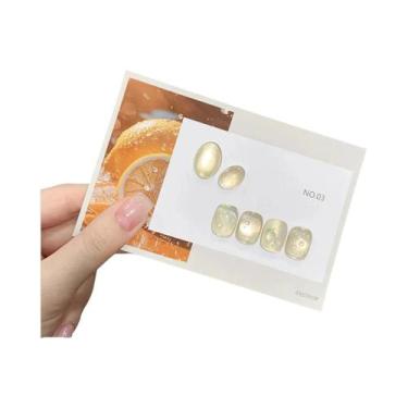 Imagem de Verde Rosa Azul Translúcido Olho De Gato Vidro Esfera Gel Esmalte 12ml