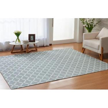 Imagem de Tapete Jacquard 3x2m Moderno Antiderrapante Fácil Limpeza - Mercadão d