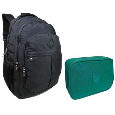Imagem de Kit Escolar Bolsa Infantil e Estojo Box Feminino Kit Escolar Impermeáv