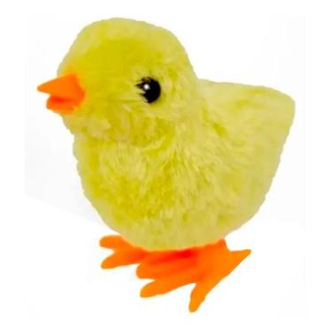 Imagem de 02 Pintinhos Amarelinho Pelúcia Brinquedo A Corda Pula Pula - Art Brin