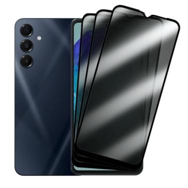 Imagem de Kit 3 Películas de Vidro 3D Privacidade Anti-Spy para Samsung Galaxy M55, Proteção Total da Tela, Anti Impacto