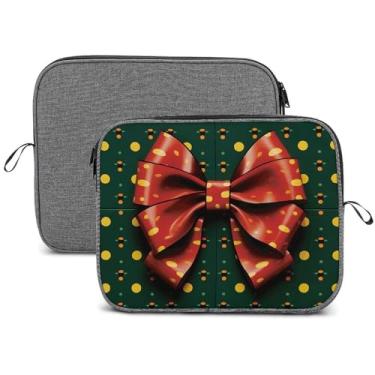 Imagem de Capa para laptop, impermeável, resistente a choques, bolsa protetora para notebook, papel de embrulho leve com laço, estojo de transporte de viagem, compatível com laptop de 13 a 14 polegadas