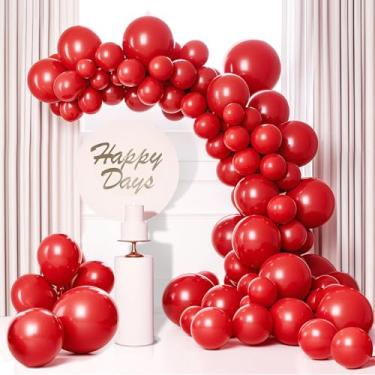 Imagem de Red Balloons 145 pcs Matte Red Balloons Arch Kit Different Sizes of 18 12 10 5 Inch Latex Balloons for Balloon Garland or Balloon Arch as Birthday Valentines Day baloons Party Decorations