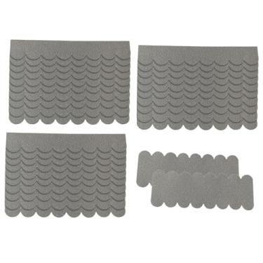 Imagem de Fancyes Folha de feltro para casa de bonecas, telhas de madeira autoadesivas, material de feltro grosso, tecido para artesanato e projetos de costura para, Cinza