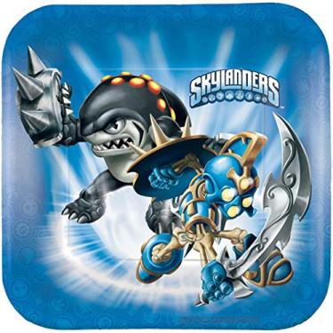 Imagem de Skylanders 7" Square Dessert Plates (8) Birthday Party
