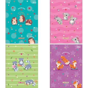 Imagem de Kit com 5 Cadernos Brochurão, Tilibra, Holly, Universitário, Capa Dura, 80 Folhas, Capas Sortidas