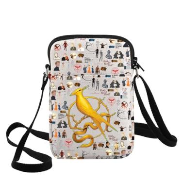 Imagem de G2TUP Bolsa tiracolo inspirada em filmes de fome Katniss Bird Fans Gifts Real Or Not Real Bird Shoulder Bag For Movie Fans, Cb real ou pássaro