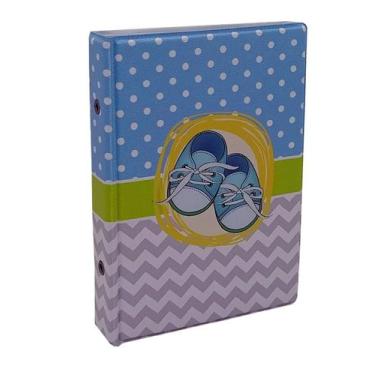 Imagem de Álbum De Fotos Bebê 10x15 Para 100 Fotos - Photoalbum Universal, Azul