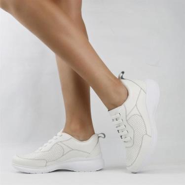 Imagem de Tênis Flat Couro - USAFLEX, Branco, 36