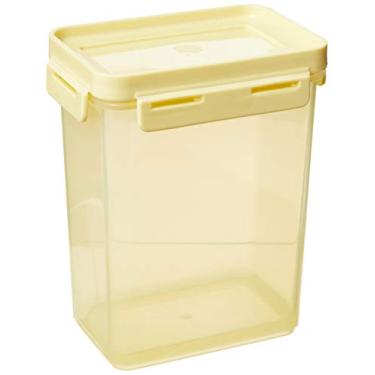 Imagem de Pote Hermético Flap 900 ml, 12,5 x 8,7 x 15,7 cm, Amarelo Elétrico Translúcido E Amarelo Soft, Coza