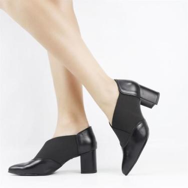 Imagem de Bota Ankle Boot Couro - CARMINA, Preto, 35