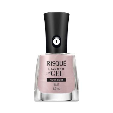 Imagem de Esmalte Rosa Risqué Diamond Gel Ballet Metálico 9,5 ml