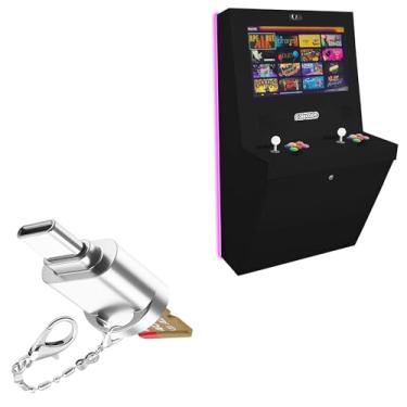 Imagem de BoxWave Adaptador compatível com Polycade Sente: preto - minileitor de cartão micro SD, USB tipo-C OTG Reader USB3.0 chaveiro adaptador - prata metálico