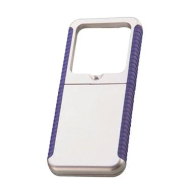 Imagem de oshhni Lupa, Lupa, 3x, para idosos, retangular, pequena lente de aumento com luz para artesanato, trabalho de perto, joias, exploração, Azul