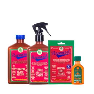 Imagem de Kit Lola Rapunzel Sh 250ml + Masc Sachê 30g + Tônico 250ml + Pinga! Ól