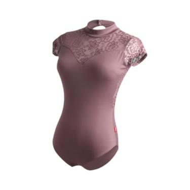 Imagem de Dynwave Collant de balé feminino casual respirável com ajuste perfeito, CafÉ, Xl