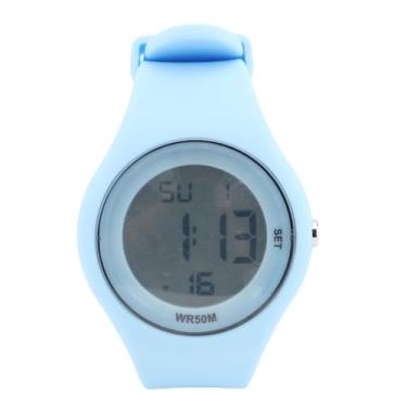 Imagem de Crianças assistir digital Resistente a água Alarme StopWatch El Luz do pedômetro Calendário Cronograph Wrist Watch por 5 a 15 anos meninos meninas (Azul)