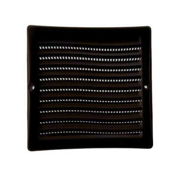 Imagem de Grelha De Ventilação Quadrada Com Tela 150Mm Preto