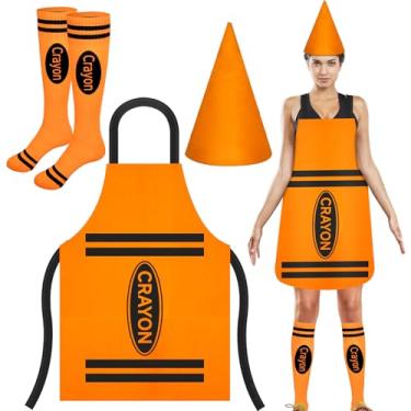 Imagem de Gosodeny Chapéu e meias de giz de cera, Laranja, Style 4