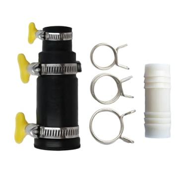 Imagem de Kit adaptador de mangueira de drenagem para lava-louças com conector de entrada, braçadeira de mangueira e braçadeiras de mola, kit de conector de lava-louças compatível com trituradores de lixo da