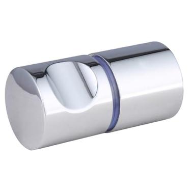 Imagem de Maçaneta de porta de liga de alumínio com 1,1" de diâmetro, maçaneta de porta de vidro simples, puxador de gabinete de c