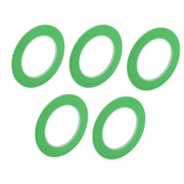 Imagem de Edinstry 5 peças de fita adesiva de 0,1 polegada x 52,5 metros, fita adesiva de pintura de fácil remoção para pintura, etiquetagem e artesanato DIY, papel crepe, aderência média, sem resíduos, fita