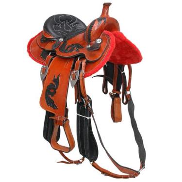 Imagem de Sela Americana Quarto de Milha Luxo Havana - Couros Allas