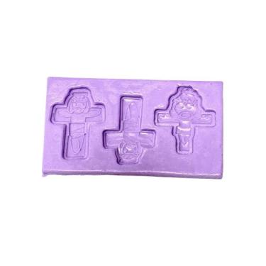 Imagem de F1555 molde de silicone crucifixo religioso confeitaria biscuit - conf