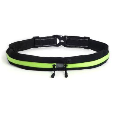 Imagem de Pochete Esportiva Lycra Preta com Neon Verde à Prova dÁgua para Corrid