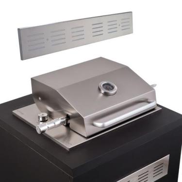 Imagem de Churrasqueira Elétrica Grill Coocktop com Tampa e Veneziana para apto 
