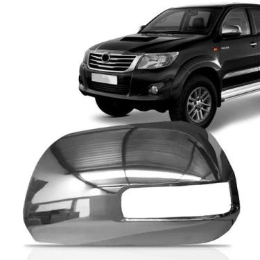 Imagem de Capa Retrovisor Hilux 2013 2014 2015 2016 Cromado Com Furo - SP ACESSÓ