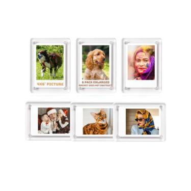 Imagem de Porta-retratos magnéticos LIANHELILAI 4x6 em acrílico, pacote com 6