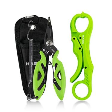 Imagem de kaba Conjunto de mini garra de lábio de peixe, alicate de pesca de 12,7 cm, clipe de garra de pesca, alicate de pesca multifuncional em água salgada, equipamento de pesca