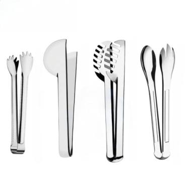 Imagem de Pegador Multiuso para Salada, Pães, Macarrão e Churrasco, Pinça Cozinha e Culinária, Inox Profissional Longo(4)