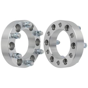 Imagem de IRONTEK Espaçadores de roda de 6 x 139,7 mm espaçadores forjados reais de 3,8 cm com furo de cubo de 108 mm M14 x 1,5 pinos aptos para Cadillac 99-25 Escalade, para Chevrolet 92-94 Blazer, para GMC 88