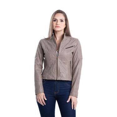 Imagem de Jaqueta de Couro Mathê Craqui Brown - Parra Couros, GG