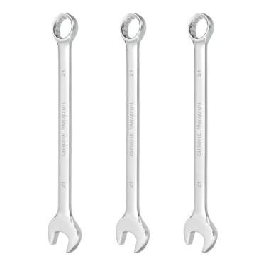 Imagem de HARFINGTON 3 peças chave de combinação 21 mm caixa métrica de 12 pontos e chave inglesa de extremidade dupla CR-V de extremidade aberta para reparo de máquinas automotivas de móveis de tubulação DIY