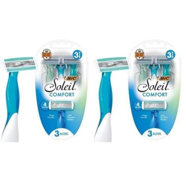 Imagem de Lâminas de barbear BIC Soleil Comfort de 4 lâminas descartáveis para m