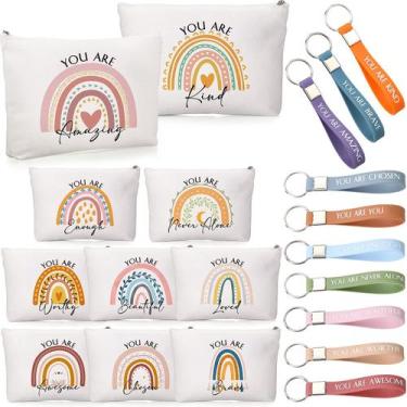 Imagem de Conjunto de presentes inspiradores com 20 peças com chaveiros e bolsas