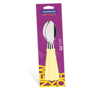 Imagem de Conjunto de Colheres de Mesa New Kolor com Lâminas em Aço Inox 3 Peças Tramontina
