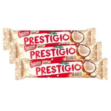 Imagem de Kit 3 Chocolate Nestlé Prestígio Branco 33g - Prestigio