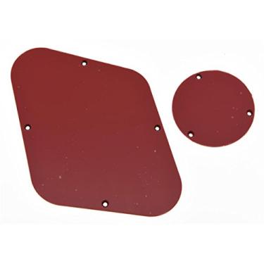 Imagem de KAISH Placa de controle traseiro LP de 3 camadas vermelha, capa de cavidade para EUA Gibson Les Paul