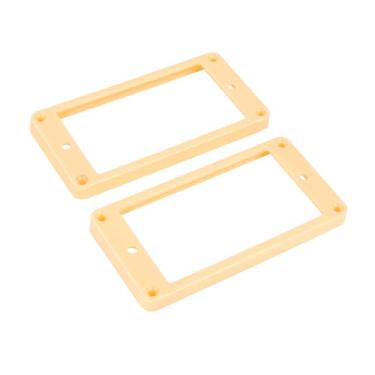 Imagem de Banworks Anéis Humbucker de plástico inclinado superior plano captador Humbucker 7 x 8,5 mm moldura para captador de guitarra Epiphone Les Paul LP Style Pacote com 2 JT/SYQG-23 creme