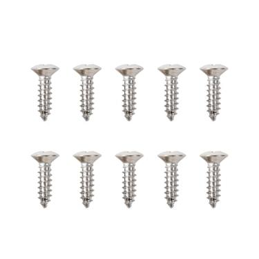 Imagem de Banworks EUA #3 x 3/20.3 cm parafusos de tomada de saída de guitarra oval cabeça escareada Phillips parafusos de acionamento para guitarras elétricas Gibson Les Pauls LP SG ES pacote com 10 JT/CKLS-01